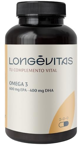 Omega 3 IFOS y Friends of the Sea Certificado de Aceite de Pescado - 2500mg Puro - EPA 1200 mg y DHA 800mg - Omega 3 Cápsulas de Máxima Concentración - 60 Cápsulas