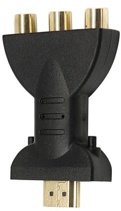 Zescyha Adaptateur HDMI vers RCA, Convertisseur HDMI mâle AV 3RCA Femelle Composite Vidéo Audio vers CVBS Compatible avec TV DVD Projecteur Boîtier Multimédia avec Connecteurs Rouge Blanc Jaune