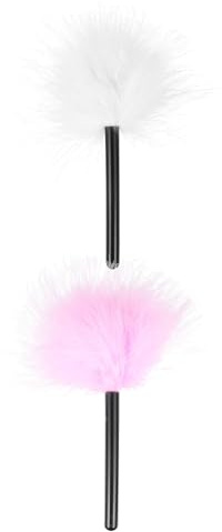 Healifty Borlas de Maquillaje Esponjosas para Polvos Sueltos 2 Piezas 1 Rosa 1 Blanco Suaves y Lavables Aplicadoras para Polvo Facial y Corporal