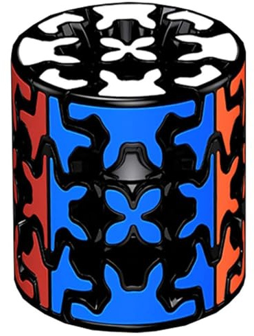 Logica Puzzles - Gear Cylinder 3x3 - Pusselserie - Utan Klistermärken - Robust Kub - Presentidé