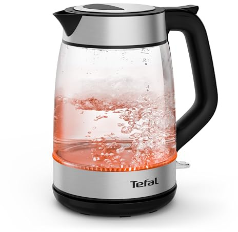 Tefal Express, Bouilloire en verre, Bouilloire électrique, Ébullition rapide, Arrêt automatique, Indicateur 1 tasse, KI6A58E0