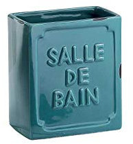 Gedy Vivienne portaspazzolini, Ceramica, blu, taglia unica