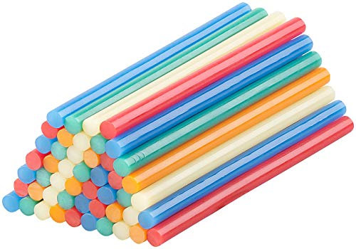AGT Heissleim: 50 Klebesticks für Heißklebepistolen, 11 x 200 mm, bunt (Klebesticks für Klebepistole, Heißklebepistole Kleber, Anti Rutsch)