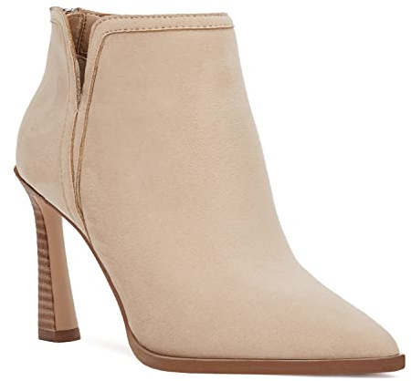 Juliet Holy Womens High Heel Booties Pointed Toe V Cut Back Zipper Short Dress Ankle Boots