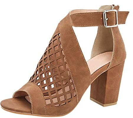 Schuhe Damen Elegant Zum Schnüren Peeptoes Schuhe Breite Füße Hochzeit Leder mit Absatz Pumps mit Absatz Größe Spitz Sexy Tanzschuhe Sexy Sandalen Plateau Bequem Sommerschuhe High Heels