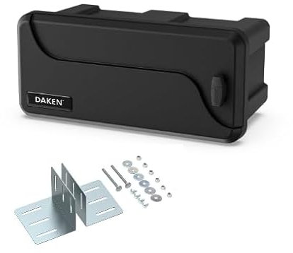 DAKEN Blackit 2 Deichselbox mit Deichselhalterung 550 x 250 x 295 mm Werkzeugkiste Werkzeugkiste Werkzeugkiste