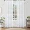 Topfinel Sheer Curtains 84 Inch Drop, White Curtains for Living Room Bedroom, Linen Look Slot Top Voile Curtains, 140x213cm Pair