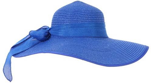 LY4U Chapeau de Paille pour Femmes, Capelines de Soleil d’été UPF 50, Capelines de Plage à Large Bord, Chapeaux Pliables à roulettes pour Femmes Dame et Fille