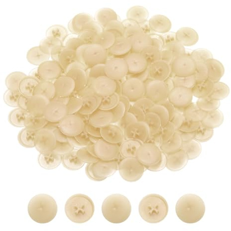 QUARKZMAN Schraubenabdeckungen, 158 Stück 17mm - Kunststoff-Selbstsichernde Schraubenabdeckung, Schraubenverzierung für Phillips Cam Fitting Nut Selbstschneidschraube, Elegantes Ahorn