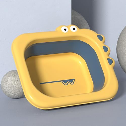 lisutupode Lavabo Para Niños 32 * 26 * 10 Cm Lavabo Para Pies Y Cara Para Recién Nacidos、 Cuenco De Lavado Plegable De 2.5 L Lavabo Plegable Multiusos Del Lavabo De La Historieta, Bañeras