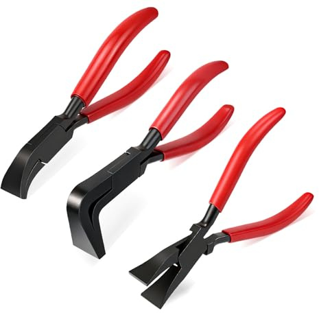 Juego de alicates de plegado, 3 piezas, 0° 45° 90°, mini alicates de chapa, alicates plegables, alicates anchos de 22 mm, acero al carbono negro bruñido, herramienta para techador de techo Spengler