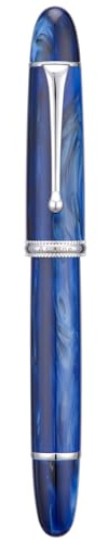 Asvine V800 Fountain Pen – Vacuum Filling System with Large Ink Capacity – Smooth Number 8 Medium Nib with Gift Case and Wrench- Galaxy Acrylic