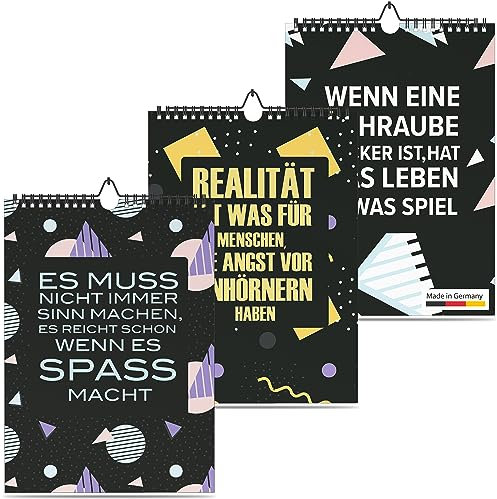 OfficeTree 3er Set Bastelkalender 2025 A4 - Kalender 2025 selber gestalten - Kalender ohne Jahreszahl - Immerwährender Fotokalender 2025 zum Selbstgestalten - Bastelkalender A4 immerwährend
