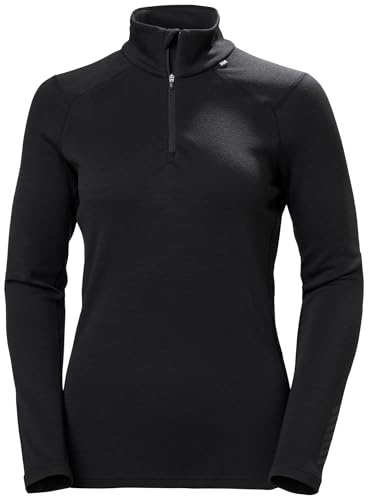 Helly Hansen Femmes W Lifa Merino Midw 1/2 Zip, Noir, M