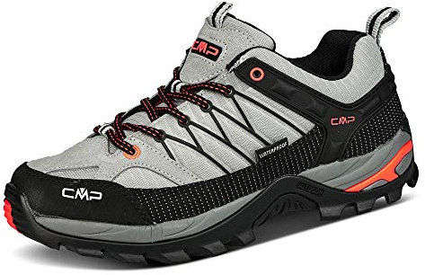CMP Men's Rigel Low Trekking Shoes WP, Cement-Black, 5.5 UK