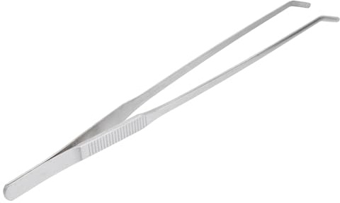 Hemobllo 10.63 Inch Curved Aquarium Tweezers Stainless Steel Aquatic Plant Tongs for Fish Tank Foreground Plant Trimming and Maintenance Tools