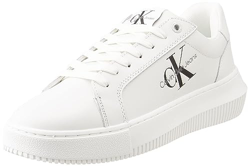 Calvin Klein Donna Sneakers con Suola Preformata Chunky Scarpe, Bianco (White), 39