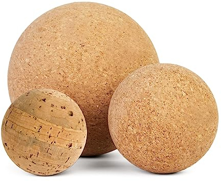 Yoga Studio Natural Cork Unbranded Massage Ball Set of 3-2cm, 4cm, 6cm