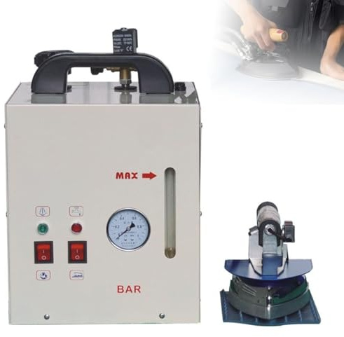 guoyjmm Commercial Steam Iron, 1600W Industrial Steam Ironing Station, with Pressure Gauge, 4L Boiler, 900W Iron Head, for Clothing Stores, Laundries & Factories
