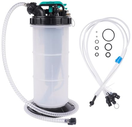 Pompe d'aspiration d'huile manuelle et pneumatique de 5,3 l avec tuyau de carburant de 1,5 m + 4 types de tuyaux d'extension GLOSSY AUTO PARTS