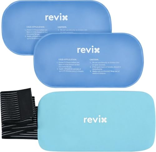 REVIX 2 Packs Gel Chaud Froid XL, Compresse Flexible Grande Taille Bleu