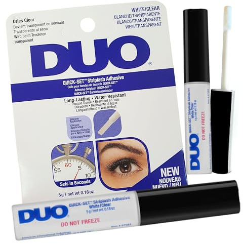 Colla DUO resistente all'acqua per ciglia e sopracciglia, inodore, vegana (1 Duo dark blue)