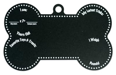 Dog Birthday Bone Shaped Reusable Chalkboard Sign / 7 1/2 x 12 Black and White Blackboard Photo Prop