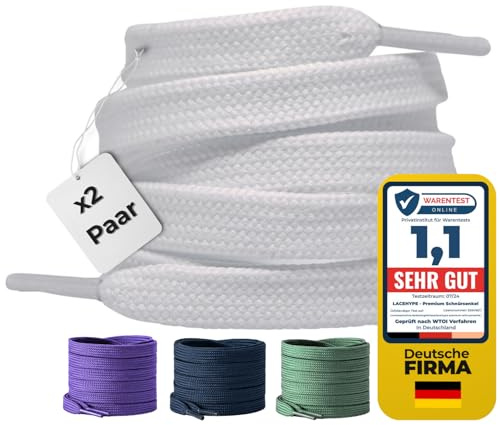 LaceHype 2 par premium skosnören 10 mm, skosnören av polyester, 140