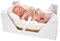 ARIAS - Muñeca Reborn Avana de 45 cm con Canastilla Mimbre, Bebé Realista con Ropita Rosa, Chupete y Chupetero, Extremidades de Vinyl y Cuerpo Blando, Juguete para Niños y Niñas +3 años (ARI98122)