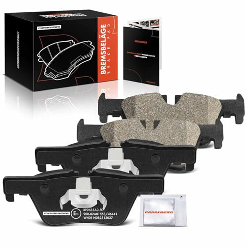 Frankberg 4x Brake Kit Brake Disc Pad Rear Compatible with 1 Series F20 F21 114-125 2010-2023 2 F23 1.5L-2.0L 2014-2021 3 Series F30 F80 316-330 1.6L-2.0L 2011-2018 Replace# 34206873094