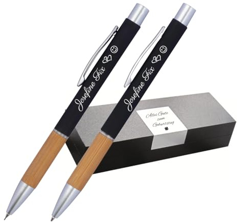 Schmalz® Schreibset Kugelschreiber und Druckbleistift mit Gravur | Großraummine | einzigartige Stifte mit Namen personalisierte Geschenke | mit Wunschgravur