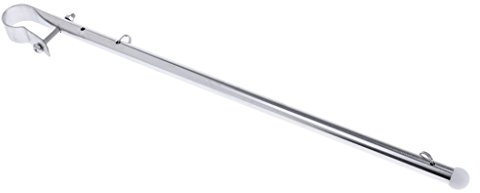 Timcryxient Stainless Steel Marine Boat Kayak 16 Rail Mount Flag Staff Pole - Silver