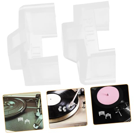 Gatuida 2 pezzi Protezione per Ago Giradischi Copertura Stylus Giradischi in Plastica Resistente e Leggera Accessorio per Vinile per Preservare e Pulire la Puntina