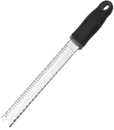 Alide Râpe à zesteur de citron, ustensile de cuisine pour râper finement l'ail, le gingembre, la muscade, le chocolat, etc., noir