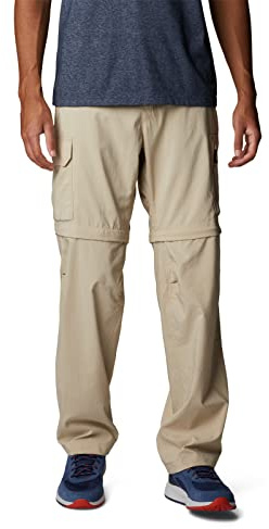 Columbia Mens Silver Ridge Utility Convertible Hiking Pant, Ancient Fossil, 34 x 30