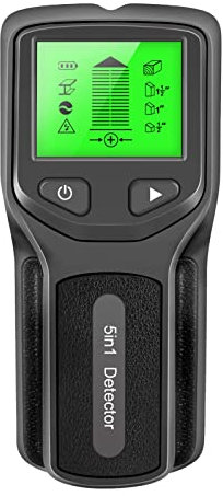Roadoor Scanner Mural 5 en 1, détecteur de Faisceau précis, détecteur de Mur avec écran LCD pour détecter Le Bois, Le Courant Alternatif, Le Fil, Le métal, Le câblage électrique Noir 1