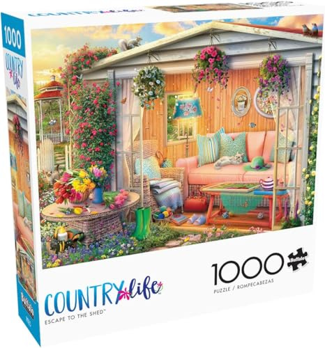 Buffalo Games - Country Life - Escape to The Shed - 1000 Piece Jigsaw Puzzle