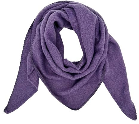 Ziona Damenschal leicht Winter Herbst Dreiecksschal weich XXL Winterschal (Lila)