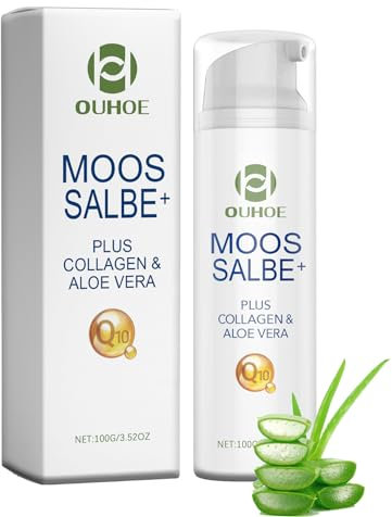 Anti Falten Creme Moossalbe - Moss Ointment Plus Mit Kollagen, Aloe Vera - Moossalbe Gesicht Falten Creme - Feuchtigkeitscreme Aloe Vera Creme - Reduziert Hautunreinheiten & Hellt die Ausstrahlung Suf