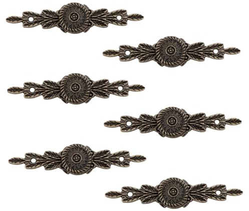 Veemoon Tirador De Gabinete De Zinc Fundido Diseño Antiguo, Manija Para Cajón y Puerta, 6 Piezas, Tamaño Medio, Estilo Clásico Para Muebles, Accesorios De Reemplazo, Uso Doméstico