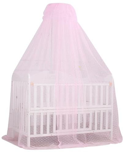 NIDONE Canopiale, tettoia traspirante in maglia fine baby -baldacchino, tenda per culla a pattern jacquard, rete di zanzare per la circonferenza di 16, 4 piedi letto per bambini