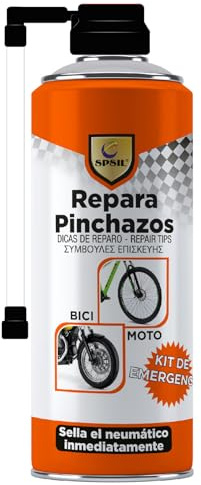 SPSIL Kit Liquido Antipinchazos Repara Pinchazos para Coche Moto Bicicleta Sellador Neumaticos Tubeless Reparación Rápida sin Desmontar Emergencia Viaje Caravana Rueda 200ml