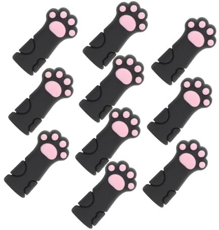 VILLFUL 10 Piezas Protector de Silicona para Pinzas y Tijeras de Cutículas Funda Elástica con Diseño de Pata de Gato para Manicura y Pedicura Antideslizante y Resistente la Humedad
