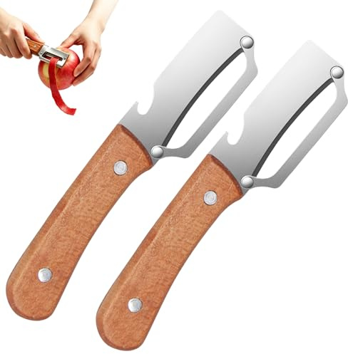 MAOYING Pelador en Y 2-en-1, Pelador de Doble Hoja en Acero Inoxidable, Utensilio de Cocina Ergonómico para Frutas y Verduras, Apto para Lavavajillas, Para Diestros y Zurdos