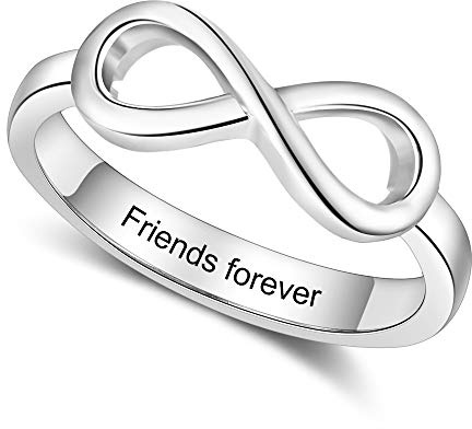 Lam Hub Fong Infinity BFF Rings for Best Friends Personalized Name Rings for Women Matching Friendship Pinky Rings Promise Rings for Girlfriend Birthday Gifts (7)