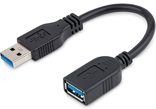 CABLEPELADO Cavo prolunga USB 3.0 Super Speed, cavo prolunga USB tipo A maschio femmina, alta velocità 5 Gbps per stampante, mouse, tastiera, hub, pendrive,telecomando PS, HDD, computer, nero, 50 cm