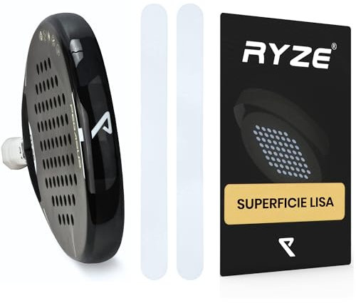 RYZE Transparenter Padel Schläger Schutz - Glatte Oberfläche – Padelschläger Protektoren im 2er-Pack - Widerstandsfähiges und Elastisches Material - Einfach Anzubringen - Minimale Luftblasen