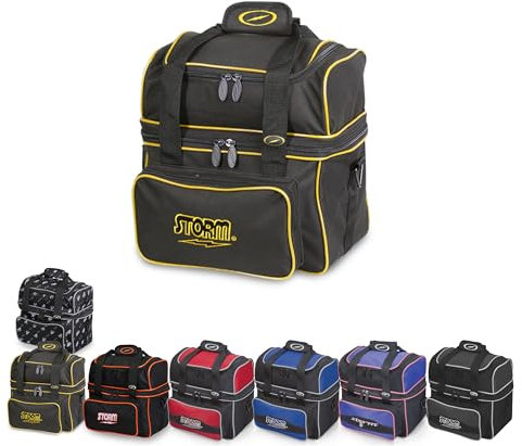 EMAX | Storm - Bowling-Ball-Tasche - Flip Tote | Bowlingtasche - Single Tote | EIN-Ball-Tasche mit Schuhfach (Schwarz/Gold)