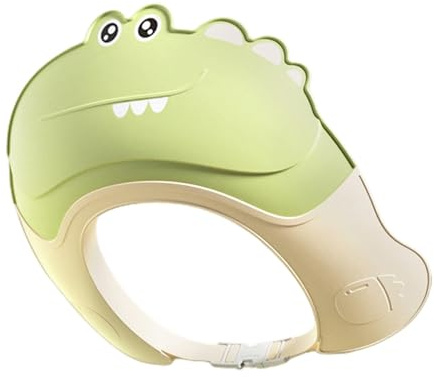 Duroecsain Visera para shower, visera para baño - Escudo para gorro de ducha para niños Cartoon, protección segura para champú, escudo de dibujos animados, gorro de baño con visera
