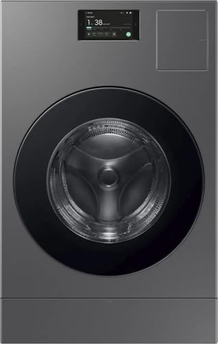 Samsung 5.3 cu. ft. Bespoke AI Laundry Ventless Heat Pump Dryer Combo All-in-One Ultra Capacity Washer with AI Home, Dark Steel, WD53DBA900HZA1